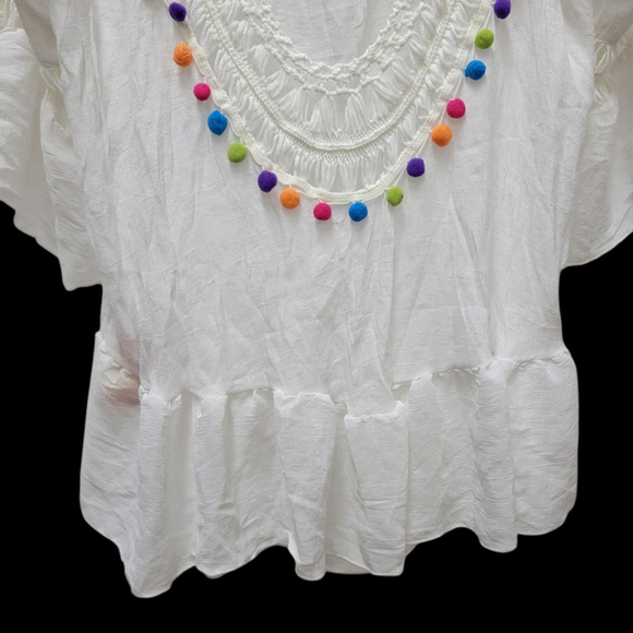 Shammar Women's Crochet Cover Up Beach Beachwear V-neck Sun Protection Large - Picture 8 of 9